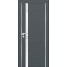 PX-8 PET графит матовый, 800*2000 белоснежный лакоб. врезка под петли AGB и замок , Al-кр. с 4-х ст