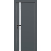 PX-8 PET графит матовый, 800*2000 лунный лакоб. врезка под петли AGB и замок , черная кр. с 4-х ст.