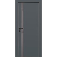PX-8 PET графит матовый, 800*2000 серый лакоб. врезка под петли AGB и замок , черная кр. с 4-х ст.