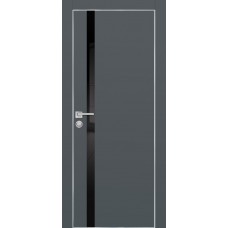 PX-8 PET графит матовый, 800*2000 черный лакоб. врезка под петли AGB и замок , Al-кр. с 4-х ст.