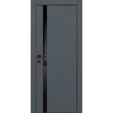 PX-8 PET графит матовый, 900*2000 черный лакоб. врезка под петли AGB и замок , черная кр. с 4-х ст.