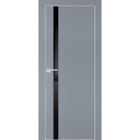 PX-8 PET серый матовый, 600*2000 черный лакоб. врезка под петли AGB и замок , Al-кр. с 4-х ст.