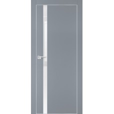 PX-8 PET серый матовый, 700*2000 белоснежный лакоб. врезка под петли AGB и замок , Al-кр. с 4-х ст.