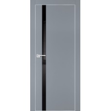 PX-8 PET серый матовый, 700*2000 черный лакоб. врезка под петли AGB и замок , Al-кр. с 4-х ст.