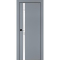 PX-8 PET серый матовый, 800*2000 белоснежный лакоб. врезка под петли AGB и замок , черная кр. с 4-х