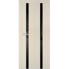 PX-9 PET бежевый матовый, 600*1900 черный лакоб. врезка под петли AGB и замок  Al-кр. с 4-х ст