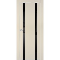 PX-9 PET бежевый матовый, 700*2000 черный лакоб. врезка под петли AGB и замок  Al-кр. с 4-х ст