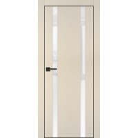 PX-9 PET бежевый матовый, 800*2000 белоснежный лакоб. врезка под петли AGB и замок  черн.кр. с 4-х