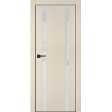 PX-9 PET бежевый матовый, 800*2000 лунный лакоб. врезка под петли AGB и замок  черн.кр. с 4-х ст