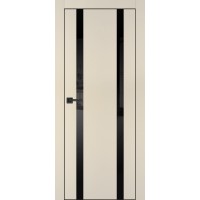 PX-9 PET бежевый матовый, 800*2000 черный лакоб. врезка под петли AGB и замок  черн.кр. с 4-х ст