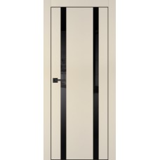 PX-9 PET бежевый матовый, 800*2000 черный лакоб. врезка под петли AGB и замок  черн.кр. с 4-х ст