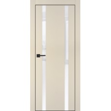 PX-9 PET бежевый матовый, 900*2000 белоснежный лакоб. врезка под петли AGB и замок  черн.кр. с 4-х