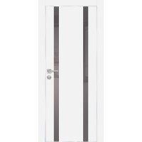 PX-9 PET белый матовый, 900*2000 серый лакоб. врезка под петли AGB и замок Al-кр. с 4-х ст