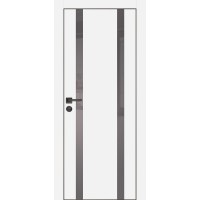 PX-9 PET белый матовый, 900*2000 серый лакоб. врезка под петли AGB и замок  черн.кр. с 4-х ст