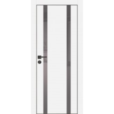 PX-9 PET белый матовый, 900*2000 серый лакоб. врезка под петли AGB и замок  черн.кр. с 4-х ст