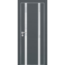 PX-9 PET графит матовый, 600*2000 лунный лакоб. врезка под петли AGB и замок  Al-кр. с 4-х ст