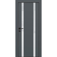 PX-9 PET графит матовый, 600*2000 лунный лакоб. врезка под петли AGB и замок  черн.кр. с 4-х ст
