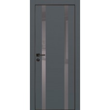 PX-9 PET графит матовый, 600*2000 серый лакоб. врезка под петли AGB и замок  черн.кр. с 4-х ст