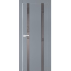 PX-9 PET серый матовый, 550*1900 серый лакоб. врезка под петли AGB и замок  Al-кр. с 4-х ст