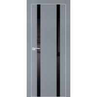 PX-9 PET серый матовый, 550*1900 черный лакоб. врезка под петли AGB и замок  Al-кр. с 4-х ст