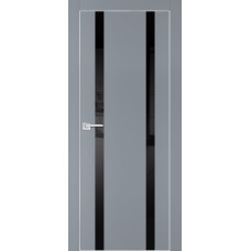 PX-9 PET серый матовый, 600*2000 черный лакоб. врезка под петли AGB и замок  Al-кр. с 4-х ст