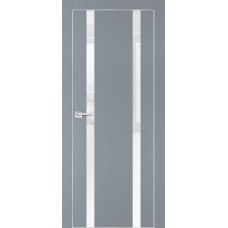 PX-9 PET серый матовый, 800*2000 белоснежный лакоб. врезка под петли AGB и замок  Al-кр. с 4-х ст