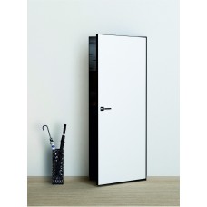PX-0 Invisible 600*2100, черная кромка с 4-х сторон врезка под ProfiloPorte: 2 петли и замок