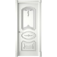 Дверь межкомнатная Багет 5/1 эмаль белая остекленная