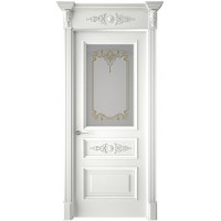 Дверь межкомнатная Кардинал (Лепнина) эмаль белая