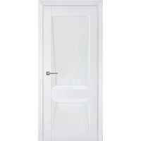 Дверь межкомнатная Перфекто (Perfecto) 101 белый бархат остекленная