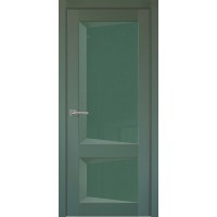 Дверь межкомнатная Перфекто (Perfecto) 102 зеленый бархат остекленная