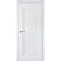 Дверь межкомнатная Перфекто (Perfecto) 105 белый бархат остекленная