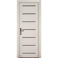 Дверь межкомнатная Премьер+ эмаль белая остекленная