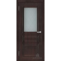 Дверь межкомнатная Римини шоколад остекленная