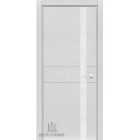 Дверь межкомнатная S2 Белое стекло эко белая эмаль