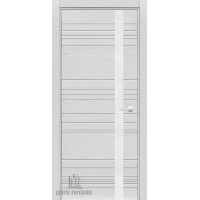 Дверь межкомнатная S3 Белое стекло эко белая эмаль