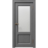 Дверь межкомнатная Соренто (Sorrento) 80010 блистер золото атрацит soft touch остекленная золото