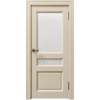 Дверь межкомнатная Соренто (Sorrento) 80014 кремовый soft touch остекленная золото