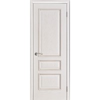 Дверь межкомнатная Вена белая патина глухая