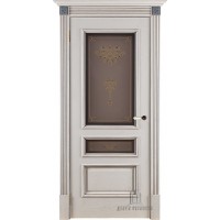 Дверь межкомнатная Вена Кристалл 2 нефрит остекленная