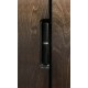 Дверь входная уличная Викинг, цвет лиственница мореная + черная патина, панель - викинг цвет слоновая кость + черная патина