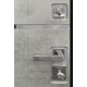 Дверь входная Флагман Z, цвет Бетон графит, панель - light 2110 (зеркало) цвет Серый велюр