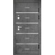 Дверь входная Флагман Z, цвет Бетон графит, панель - light 2110 (зеркало) цвет Шоко велюр