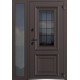 Дверь входная уличная Исландия, цвет ral 8019 Шоколад, панель - Исландия цвет ral 9016 Белый