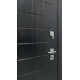 Дверь входная взломостойкая ALBERO BLACK, цвет Альберо Блэк Рисунок грань, панель - Нова цвет Серена керамик