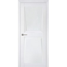 Дверь межкомнатная Перфекто 107 покрытие soft touch белый бархат остекленная
