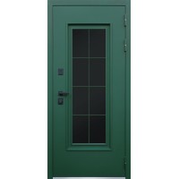 Стальная дверь 'Олимп' с окном и английской решеткой (терморазрыв 3к)