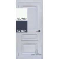 Дверь межкомнатная Неаполь 2 натуральный шпон другие цвета: ral-7015, ral-9003 глухая