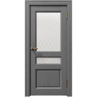 Дверь межкомнатная Sorrento 80014 покрытие soft touch атрацит soft touch остекленная золото