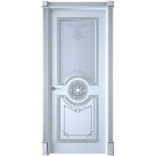 Дверь межкомнатная Версаль эмаль и лак эмаль белая остекленная